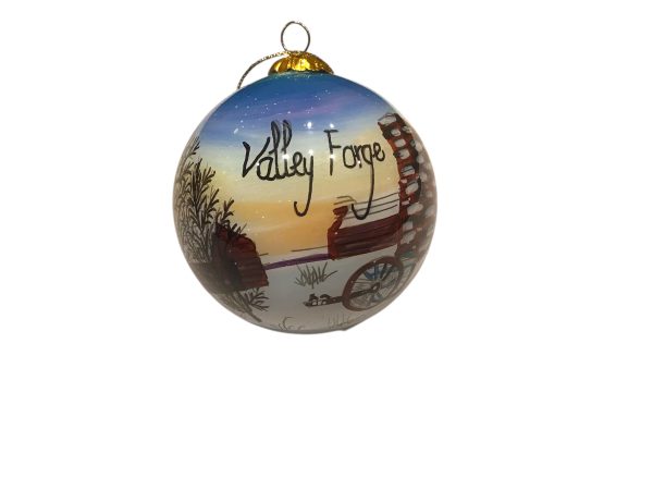 Ornament:  Hand-painted Glass Huts and Cannons - Image 2